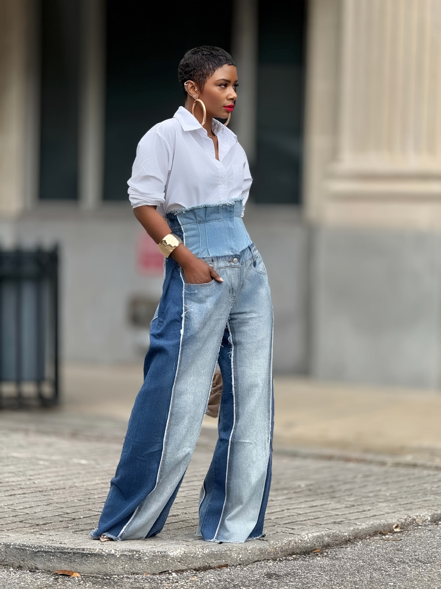 wide leg jeans women sold on Temu United States