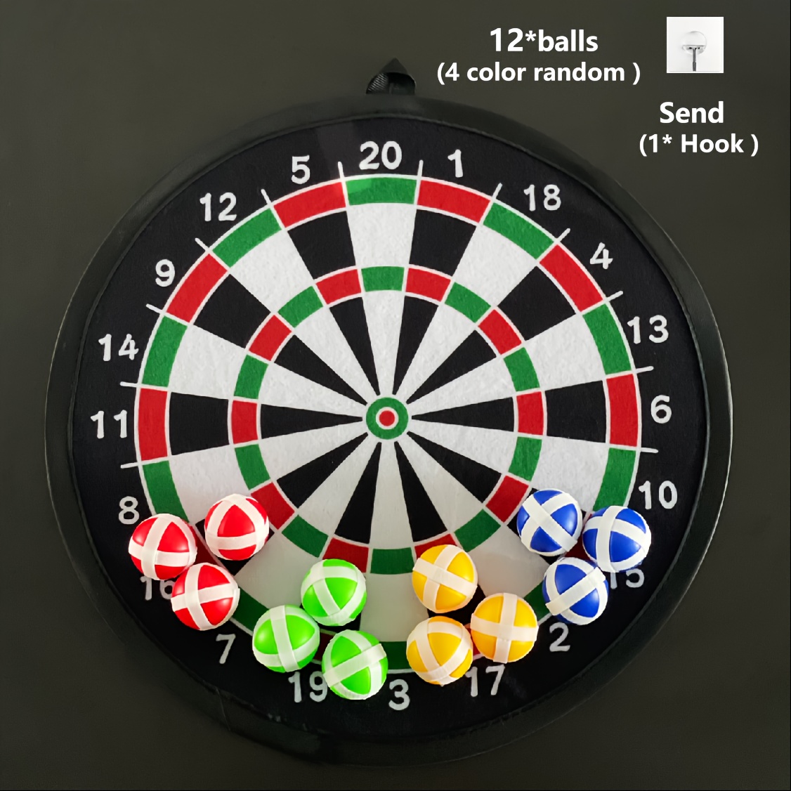Image of 12/6 Sticky Ball Dart Plate Set, Suitable For Indoor And Outdoor Party Games, Suitable For Balancing , Throwing Sports Toys, Ideal Holiday Gifts, Halloween, Christmas Gifts - Ball Color Random