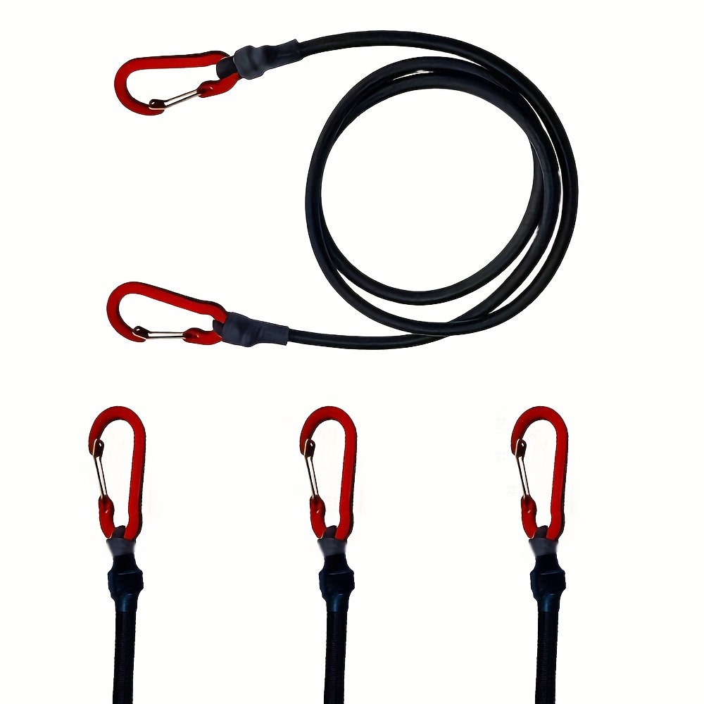 

8/4pcs Bungee Cord Assortment, Bungee Cords , Includes 12", 24", 36", 48", 60" With Carabiner Hooks For Camping, Tarps, Bike Rack, Tent