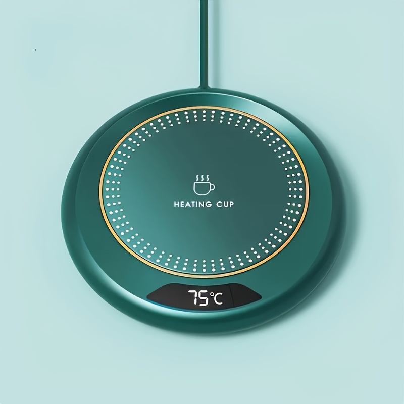 3-Temperature Adjustable Smart Heating Pad for Coffee & Tea - USB-Powered 55°/56°/57° Precise Control, Auto Shut-Off Safety, 8-Hour Timer, Compatible with Travel Mugs, Home & Office Use, Userfriendly Design | Safe Heating Element, Portable Heater