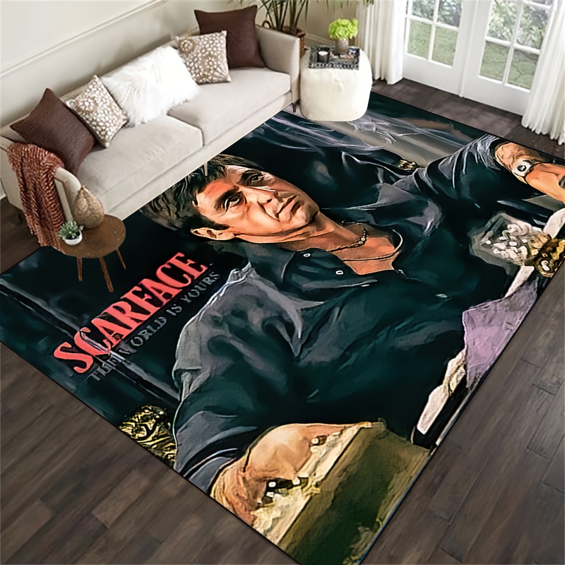 1000g per   thick felt 1pc 15x23 19x31 31x47 39x59 47x63 63x78inches sitting on a   background wearing a   shirt   for man non slip machine washable polyester door mat carpet hanging for     living rooms bedrooms foyers outdoors   gardens details 5