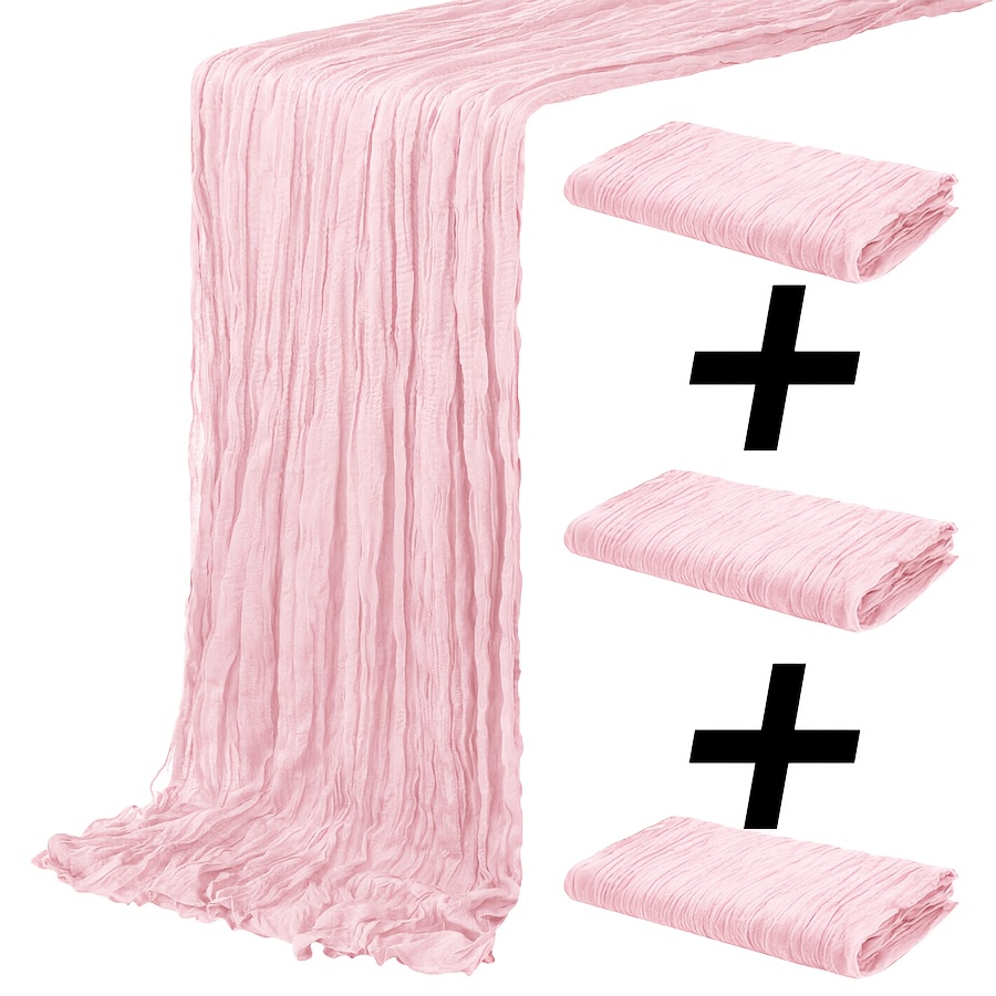 E-shop 3er-Set Käseleinentischläufer, 10 Fuß 35 x 118 Zoll (ca. 88,9 cm), einfarbige Tischdecke, böhmisch-rustikaler in Grau, geeignet für