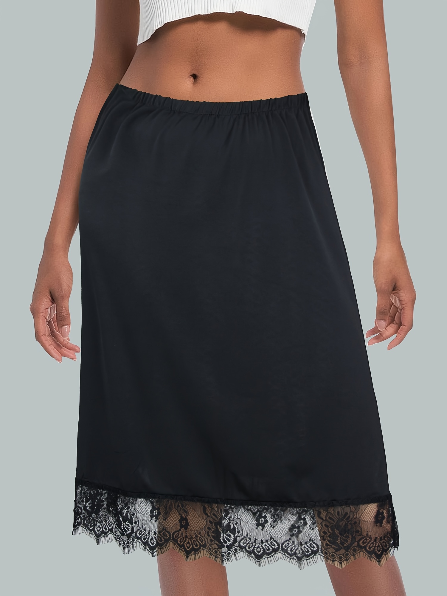 knee length slips for dresses Women's Long Cotton Slip - Knee Length