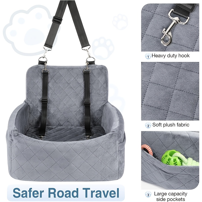 Deluxe Stylish Pet Car Seat for Small & Medium Dogs