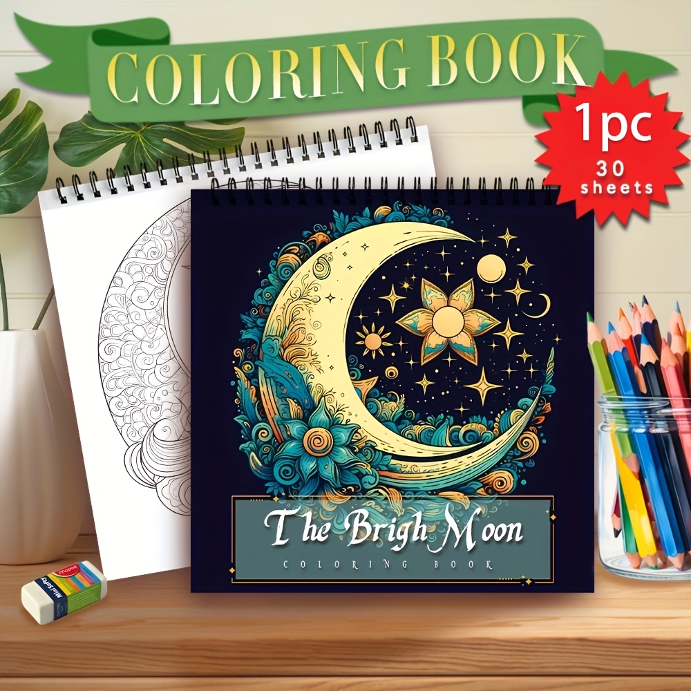 

1pc Spiral-bound Adult Coloring Book For Relax - , 8.3x8.3" Premium Paper, Ideal For New Year's & Thanksgiving Gifts, Women, Office Supplies