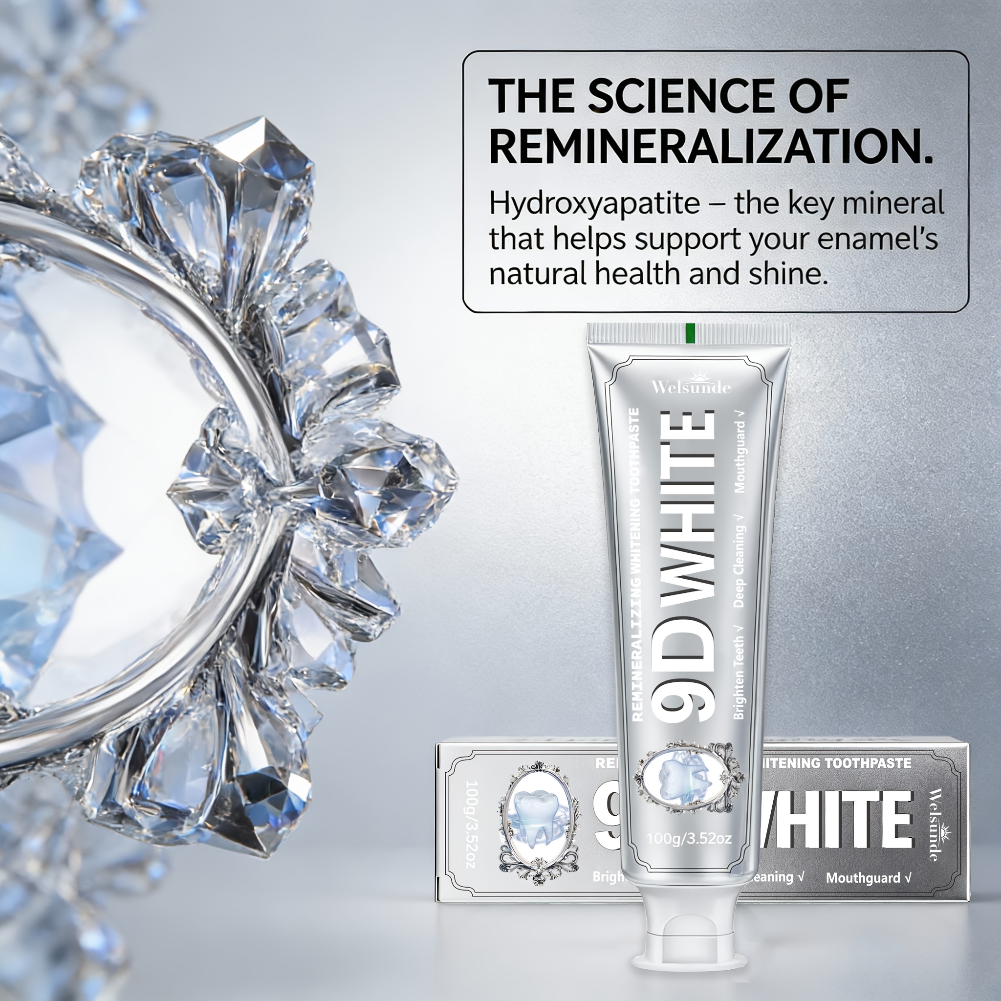 5pcs Remineralizing White Toothpaste with Hydroxyapatite