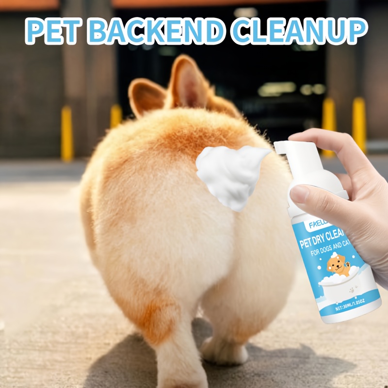 Image of Faelute Pet Bottom Dry Cleaner Suitable For Dogs And Cats Universal Pet Grooming Solution For Pet Bottoms And Chin Care Deodorises And Removes Stains Essential For Pet Owners