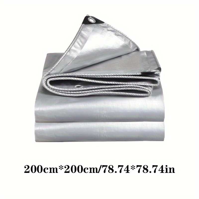 TEMU 1pc Outdoor Sunshade Cloth Thickened Tarpaulin Rainproof Cloth Waterproof Heat Shading Shade Rain Tarpaulin Tarpaulin Shed Cloth Poncho