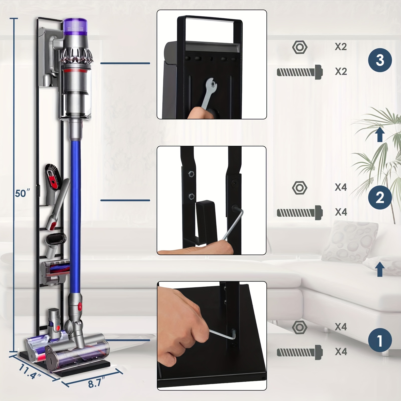 SVOPES Vacuum Stand, Fit With Dyson V6 V7 V8 V10 V11 V15, Holder For DC30 DC31 DC34 DC35 DC58 DC59 DC62 D74 Cordless Vacuums XCQZJDSLSKJB6SW7NV0-250225 - The Home Depot