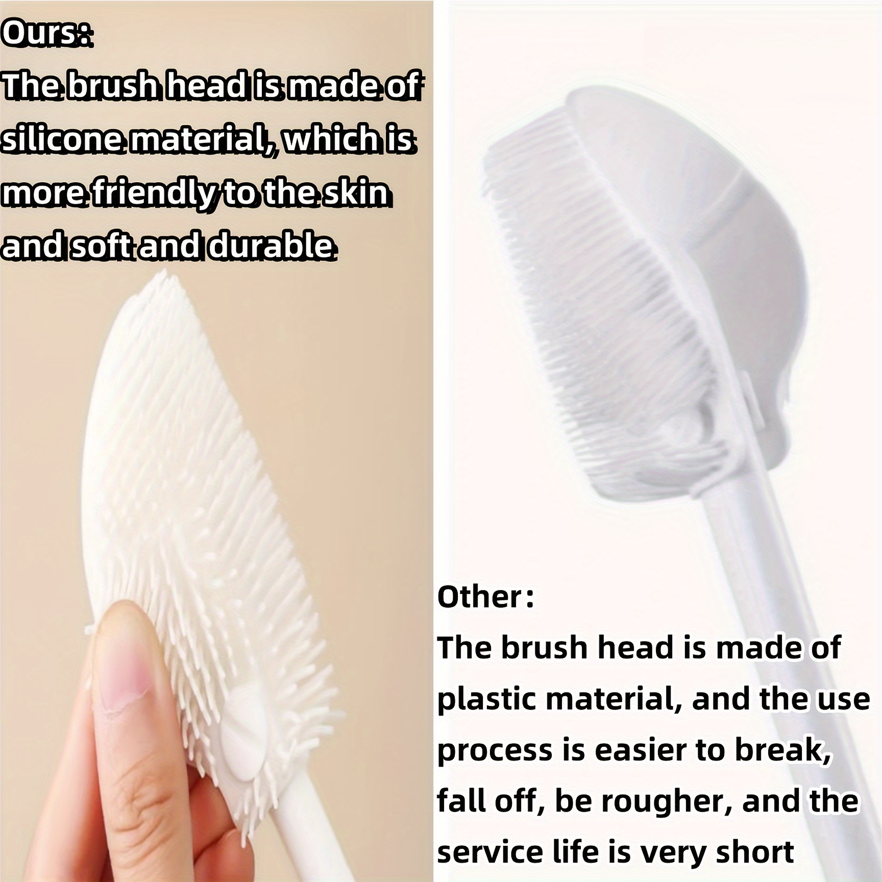 360 no dead corner silicone cleaning brush with foldable head long handle reusable bottle cup scrubber for kitchen and home use details 0