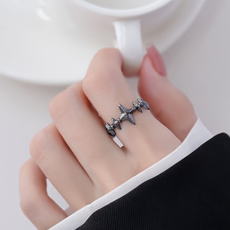 Vintage Irregular Open Ring, Geometric Design for Unisex