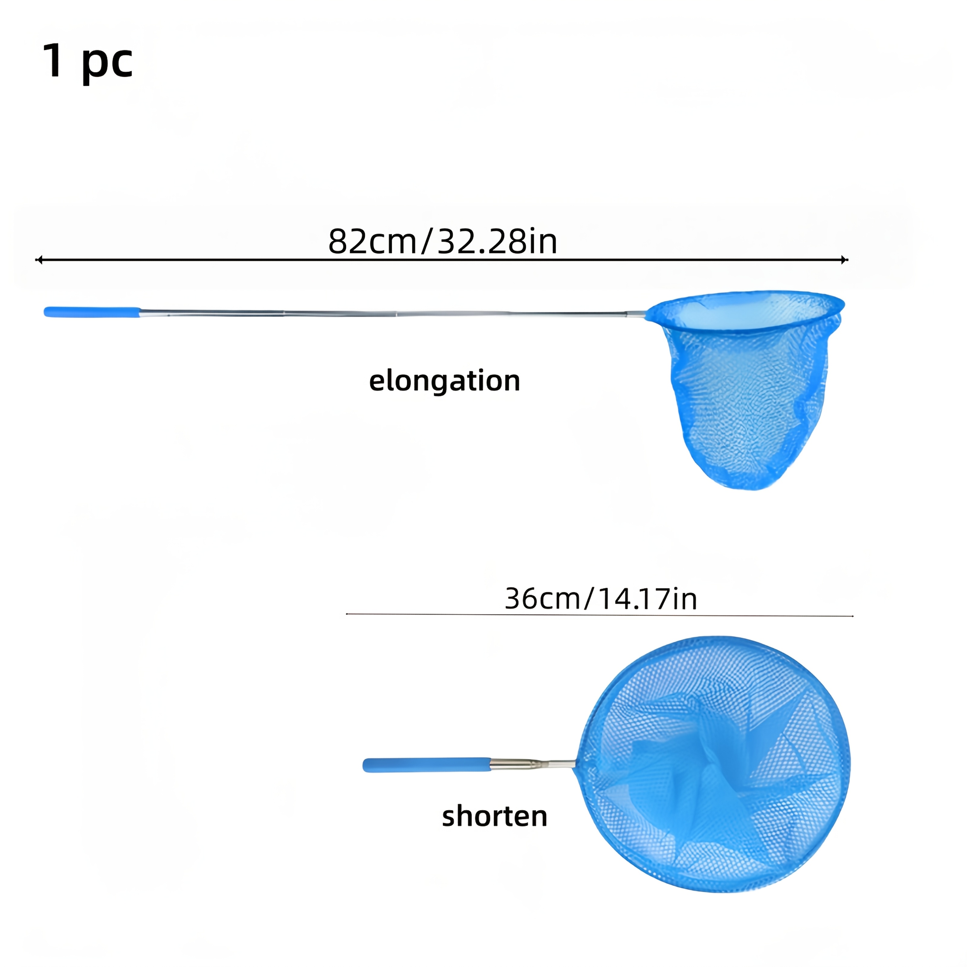 Image of 1pc, Telescopic Pool Cleaning Net, Five-section Telescopic Design, Easily Removes Leaves And From Pools, Or Hot Tubs, And Can Be Used As A To Catch Butterflies And Insects