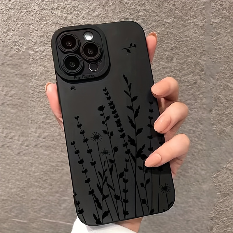 

Black Silicone Case With Dandelion And Bird Design For Phones