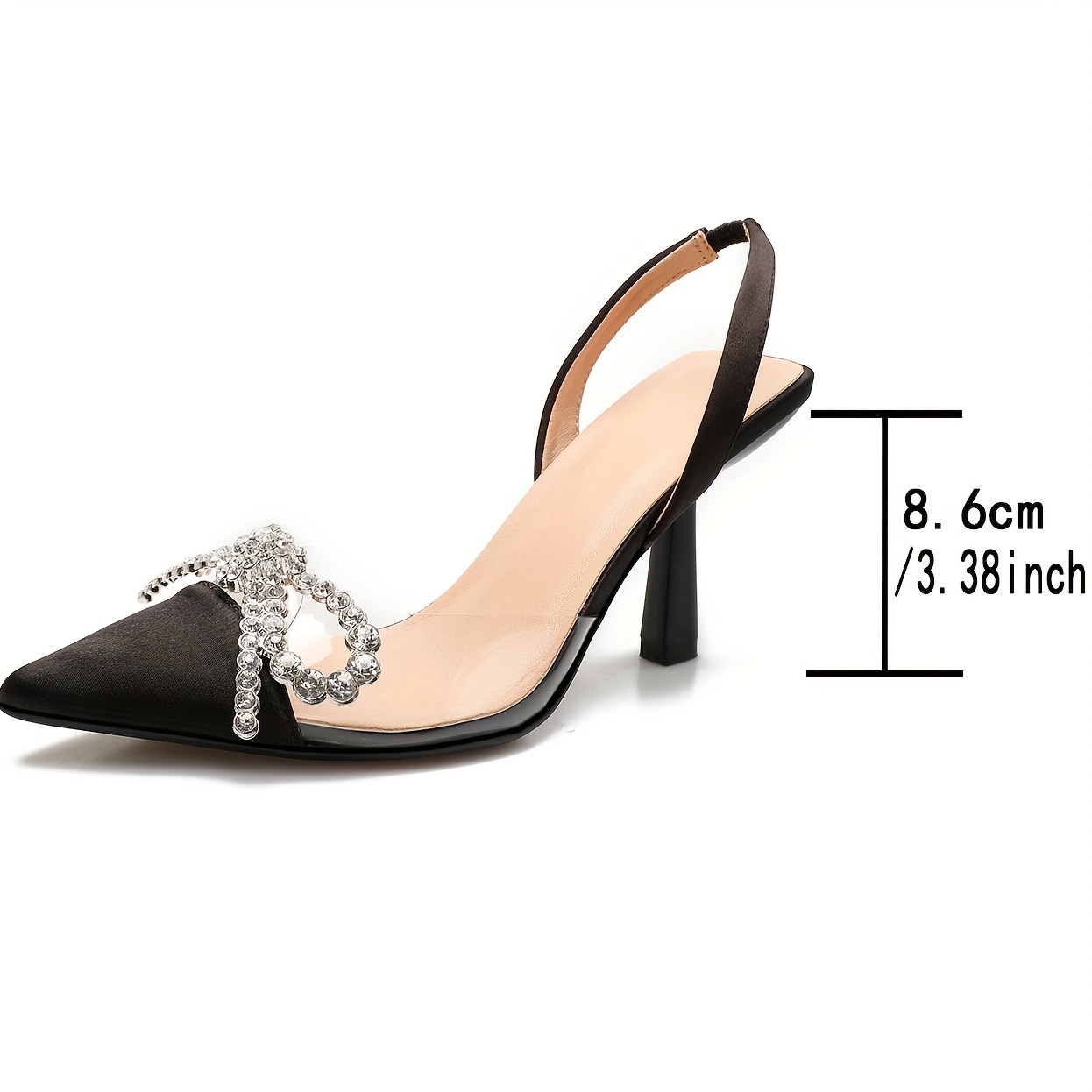 Glittering embellished transparent on sale strap stiletto sandals