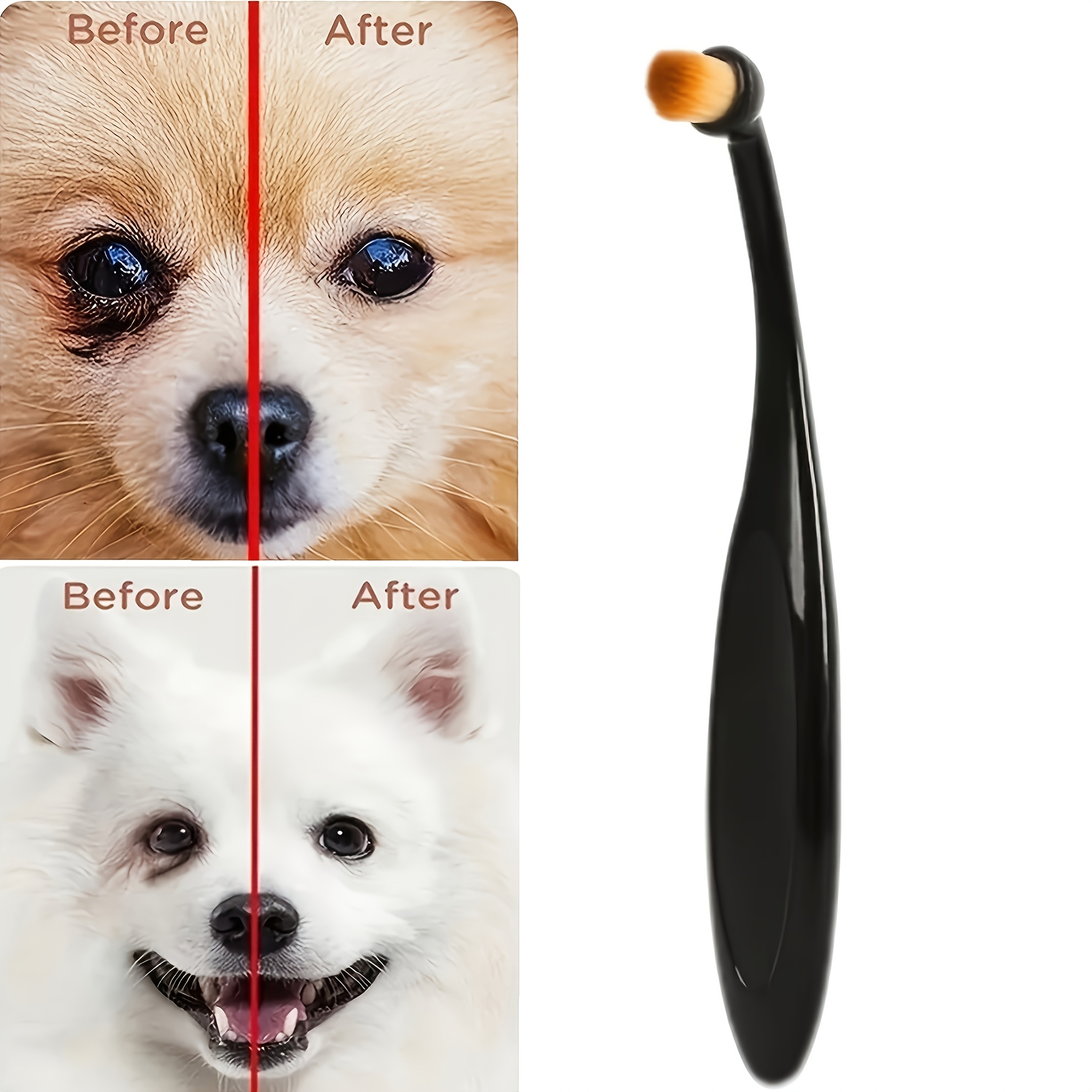 1pc pomeranian pet tear stain remover brush for cats and dogs   eye cleaning tool gentle and effective Product details 1