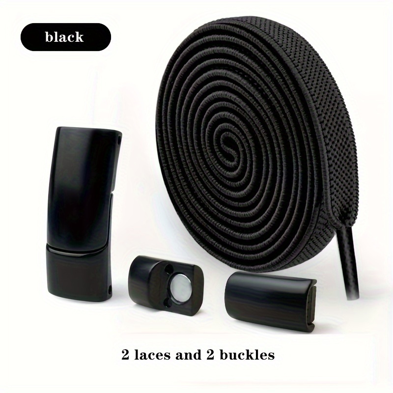 1 Pair Of 8mm Mesh Elastic Shoelaces With Magnetic Clips, No-tie Lazy Shoelaces