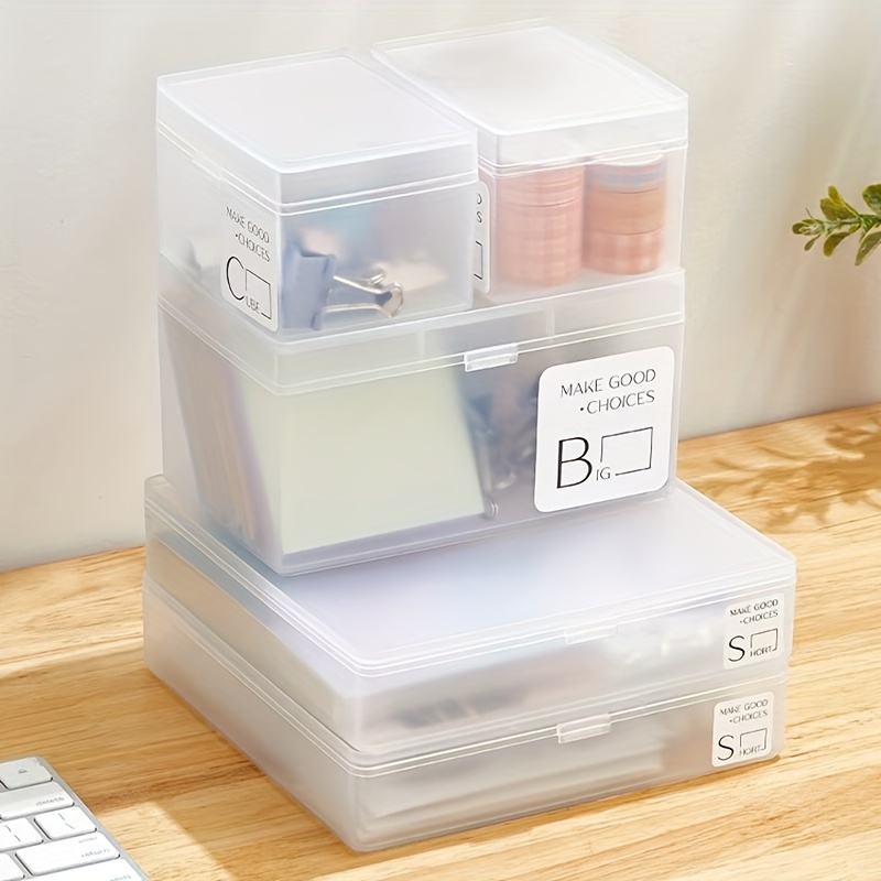 Miscellaneous Storage Boxes Small Storage Box Transparent - Temu