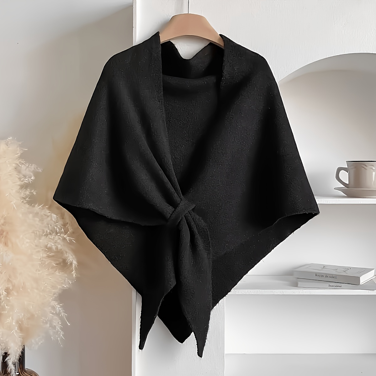 TEMU 1pc Women's Scarf Shawl, Elegant For Ladies, All-match Scarf Shawl, Comfortable And Soft, Neck Protection Warm Scarf, Solid Color All-match