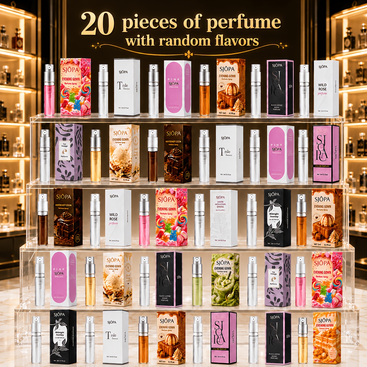 TEMU A Set Of 20pcs Mini Perfumes For Women With Random Scents, 3-5% High-concentration Fragrance, Featuring Notes, Long-lasting, Easy To Carry,