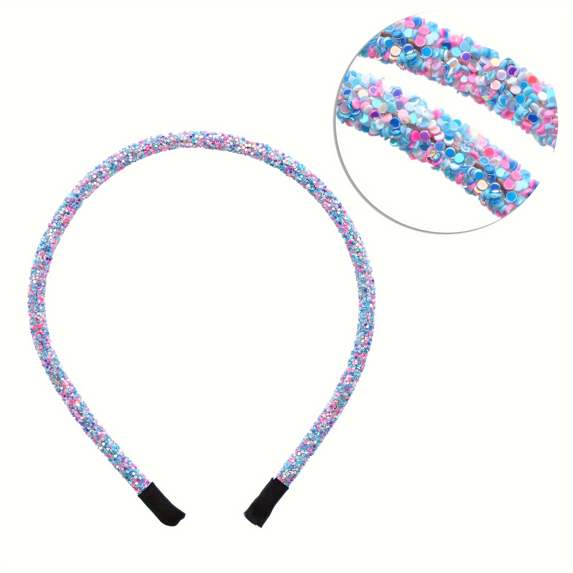 Single Glitter Headband with Sequins & Glitter Powder