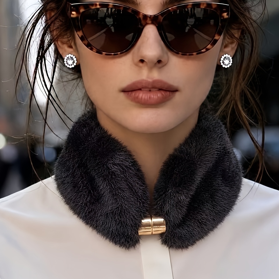 TEMU Soft -proof New Solid Scarf Neck Scarf Warm Neck Scarf Commute Daily Casual Temperament Style