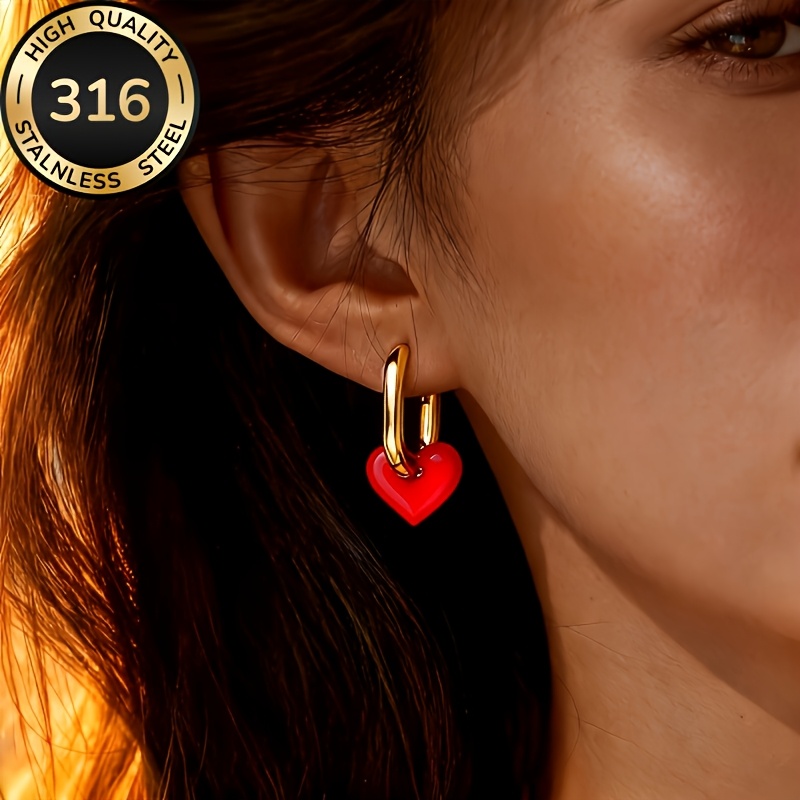 TEMU High-quality Steel Hypoallergenic Earrings, Comfortable And Versatile, Easy And Elegant, Suitable For Daily Wear Or Parties, Fashion Women's