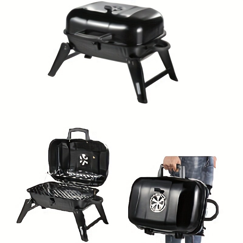 1pc Charcoal BBQ Grill, High Quality Barbecue Mini Portable Charcoal  Grills, Mini Barbecue Grill, Small Tabletop Grills For Outdoor Cooking,  Grilling,