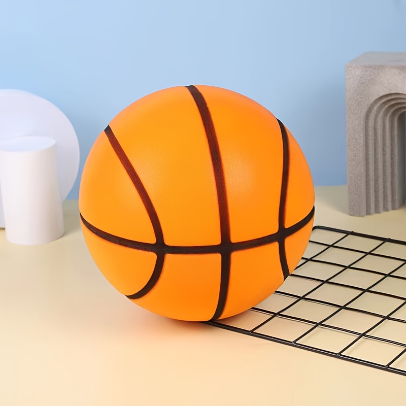 Ballon De Basket Silencieux – 21 Ou 24 Cm, En PU/polyuréthane, Absorption Acoustique 2 DB, Parfait Pour L’intérieur, Cadeau Idéal