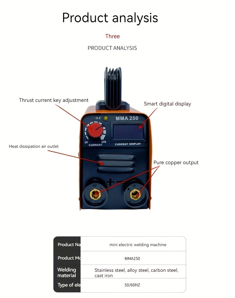 Mini Welding Machine, ARC/MMA/ZX7, 110V, US Standard 3000W, Small Fully Automatic, DC Inverter, Portable Welding Machine Set, Home Use, No Battery Required, Plug Powered, 110V Operating Voltage, US Plug, for Home Use