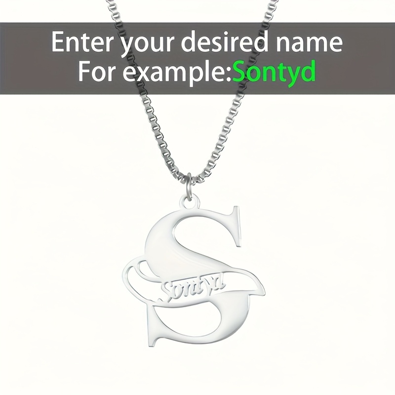 E-shop Personalisierte modische Anhänger-Halskette mit ausgeschnittenem Initialbuchstaben, synchronisierter englischer Buchstabe, anpassbarer Schmuck