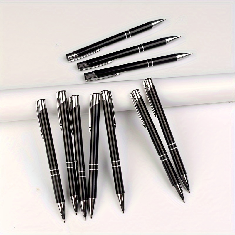 

10pcs Metal Ballpoint Pen Press Pen Prize Creative Small Gift Advertising Pen Aluminum Rod Pen Holiday Gift, Constant Ink