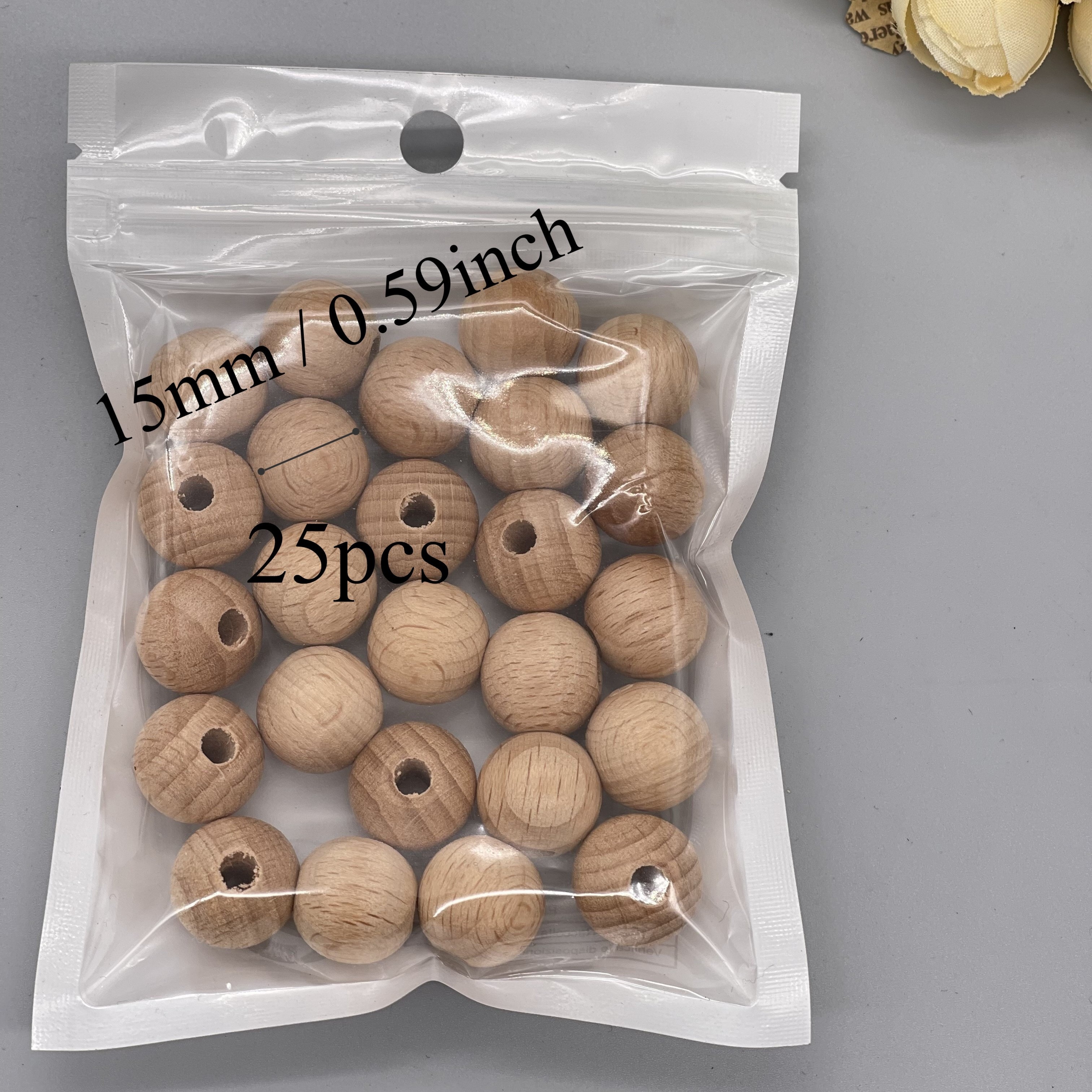 Round Natural Circular Wooden Beads Craft, Decorations