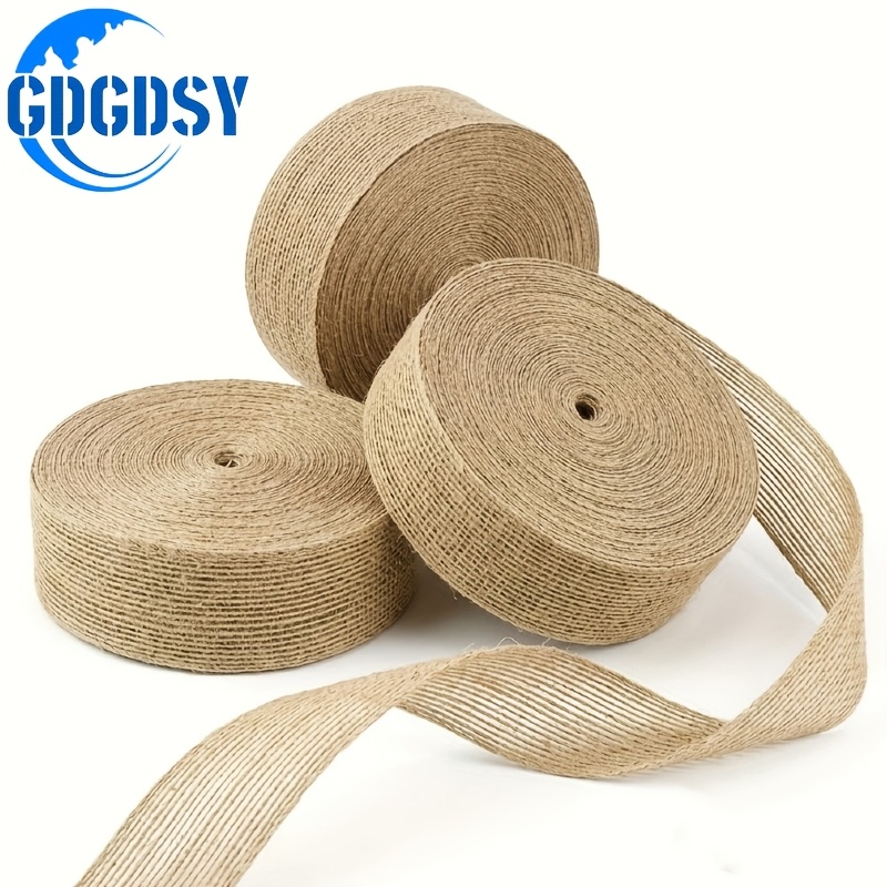 TEMU 3 Rollos 5M/Rollo de Cinta de Natural de 3.8Cm - Ideal para Manualidades, Decoración Vintage, Envoltura de Regalos, Costura, Fiestas, y