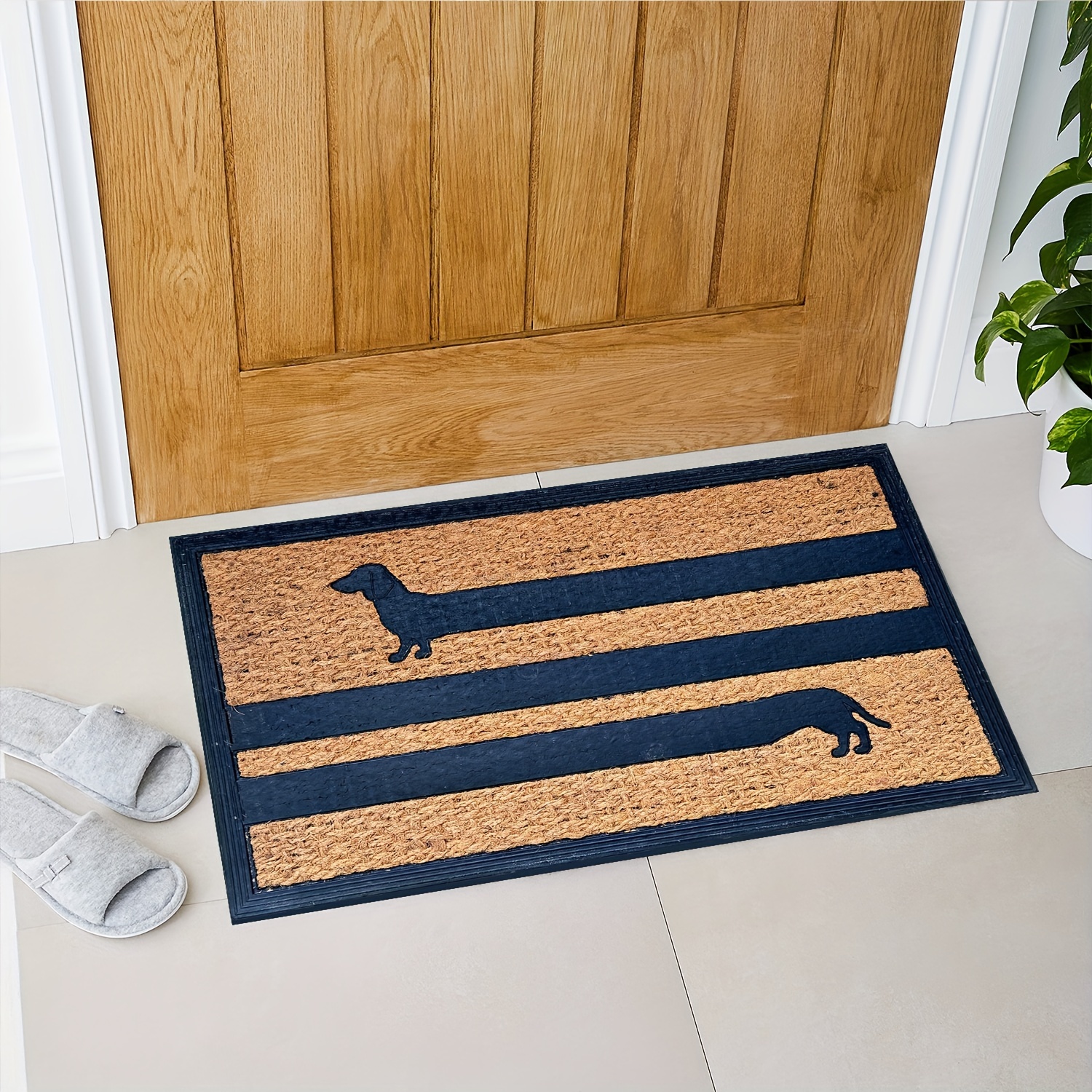 

Funny Coir Doormat Long Dachshund Welcome Front Porch Decor Doormat For The Entrance Way Outdoor With Heavy-duty Non Slip Coir Doormat 30 X 17 Inch