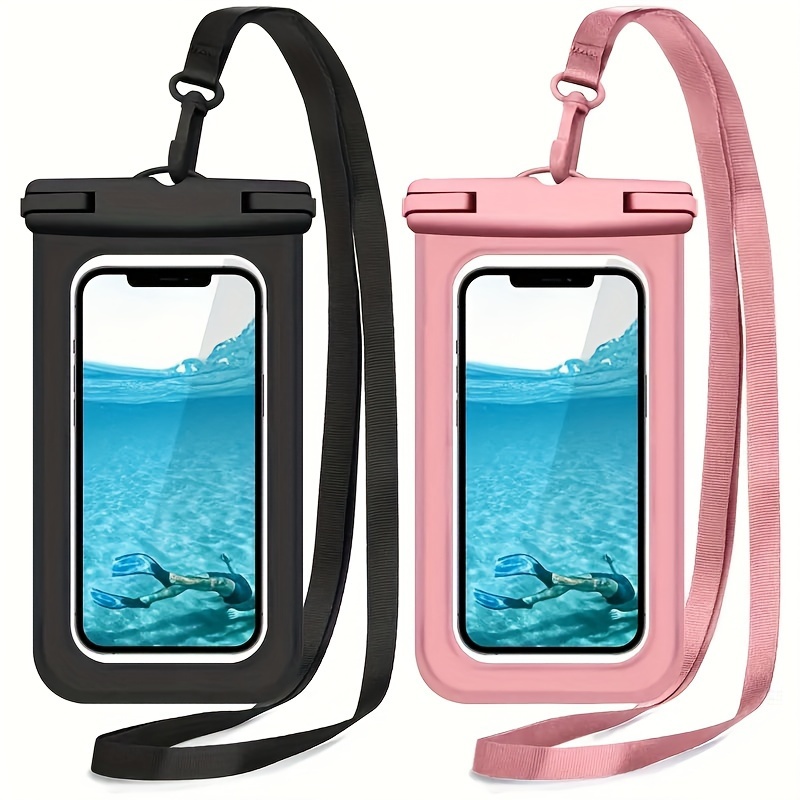 

2 Packs Waterproof Phone Pouch For Drifting Diving Swimming, Underwater Dry Bag Case Cover For Phone Water Sports Beach Pool Skiing 6 Inch