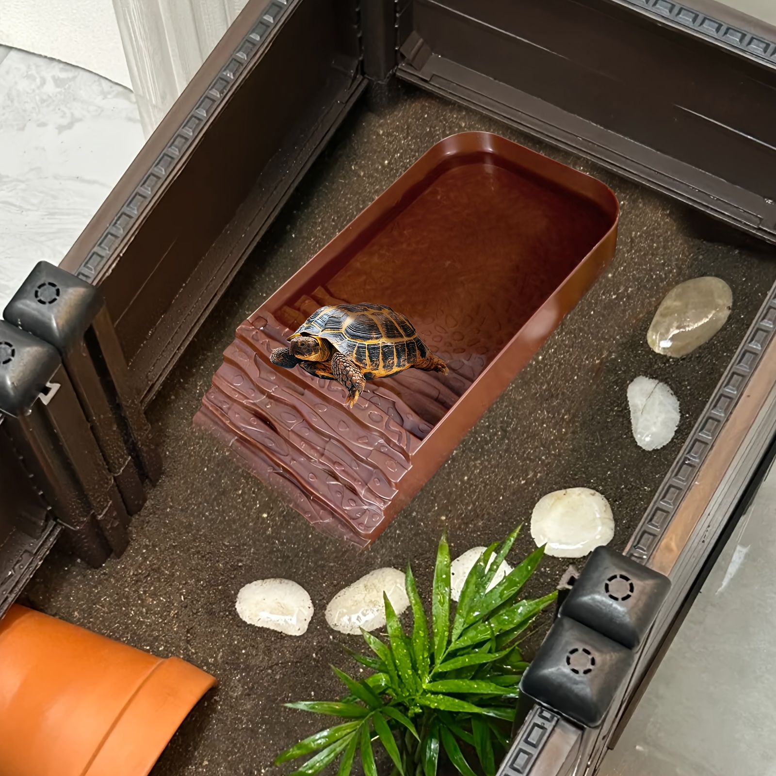 1pc turtle reptile bathtub stepped ramp reptile water turtle