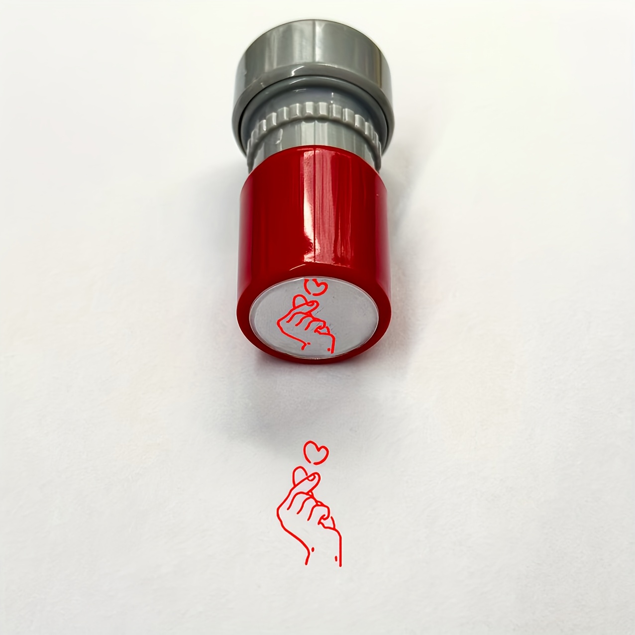 1pc Heart Stamp- Valentine's Day Heart Pattern To Love- Motivational Stamp- Red Ink- Suitable For Handcrafts, Decoration, Gifts For Couples
