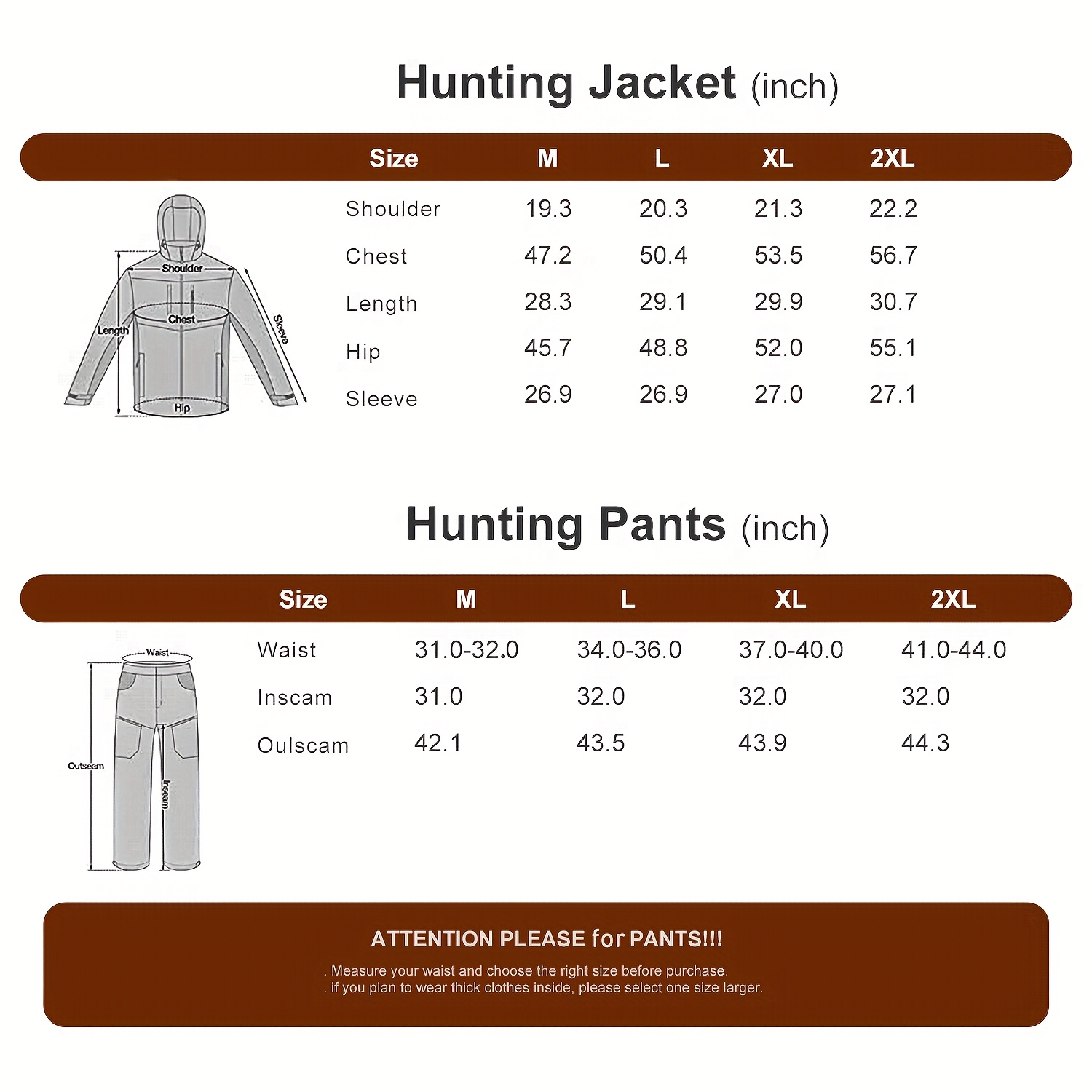 [Warm Camo Hunting Suit] Quiet Warm Camo Hunting Clothes for Men - Water Resistant Hunting Suit - Hunting Jacket And Pants for Deer Duck Bow Hunt