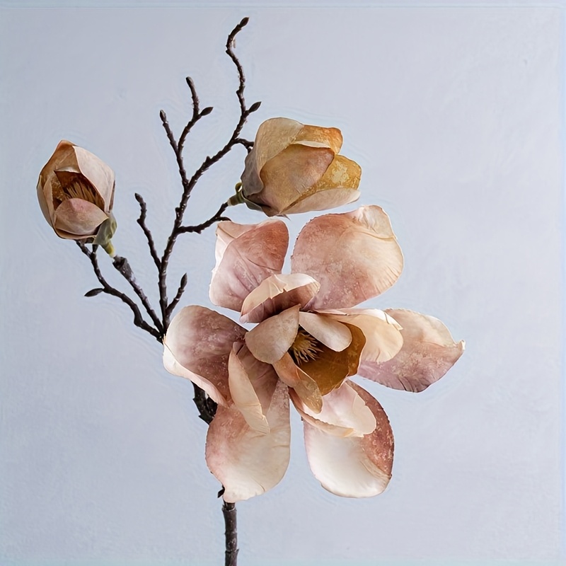 Image of Artificial Flower Vintage Autumn Magnolia