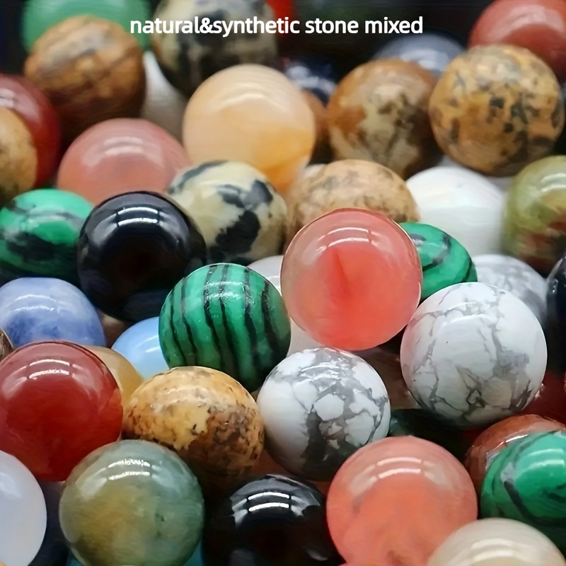 100pcs natural stone beads 8mm assorted varieties loose round beads for jewelry making diy necklaces bracelets earrings crafts