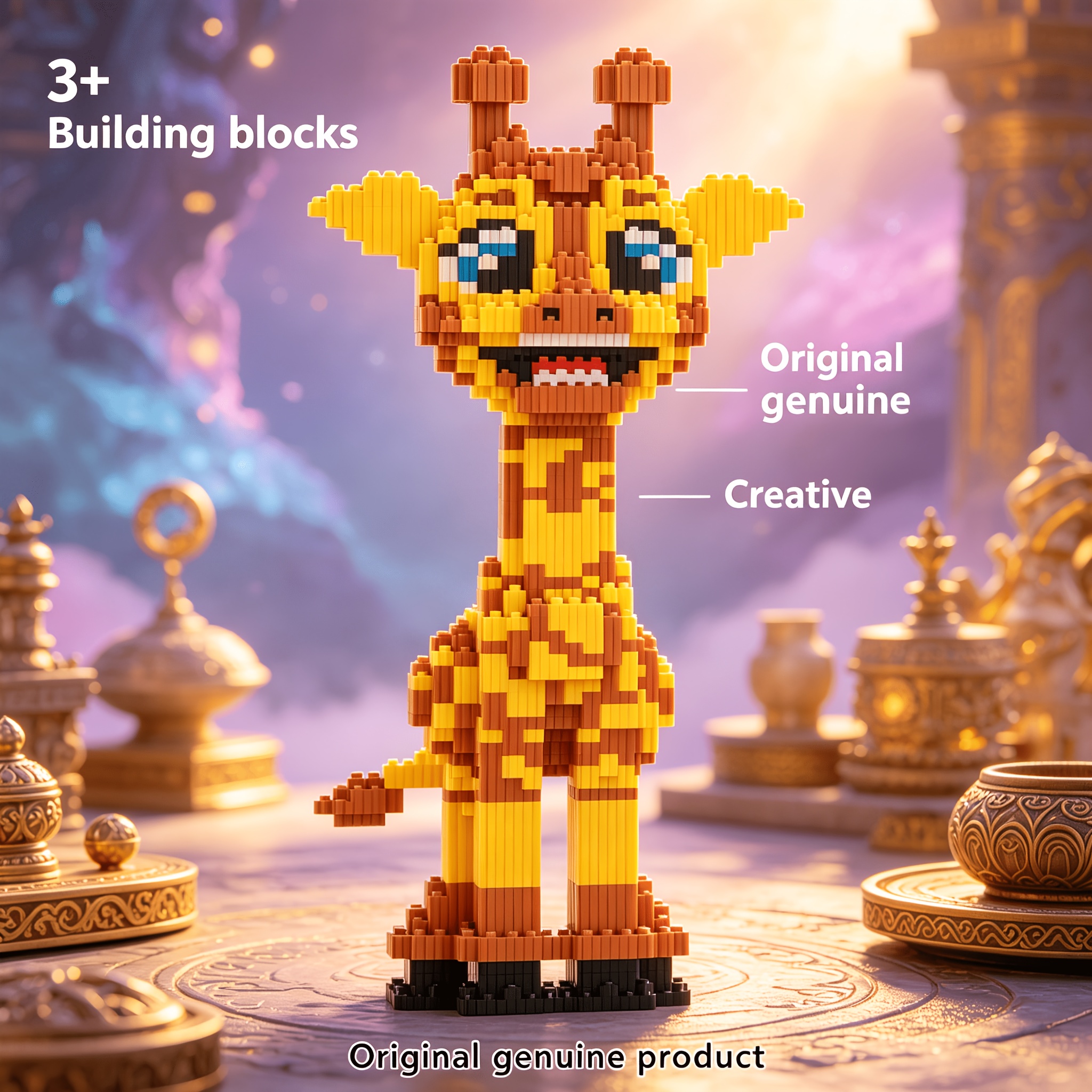 2026 New-style Building Blocks Model, Yellow Giraffe