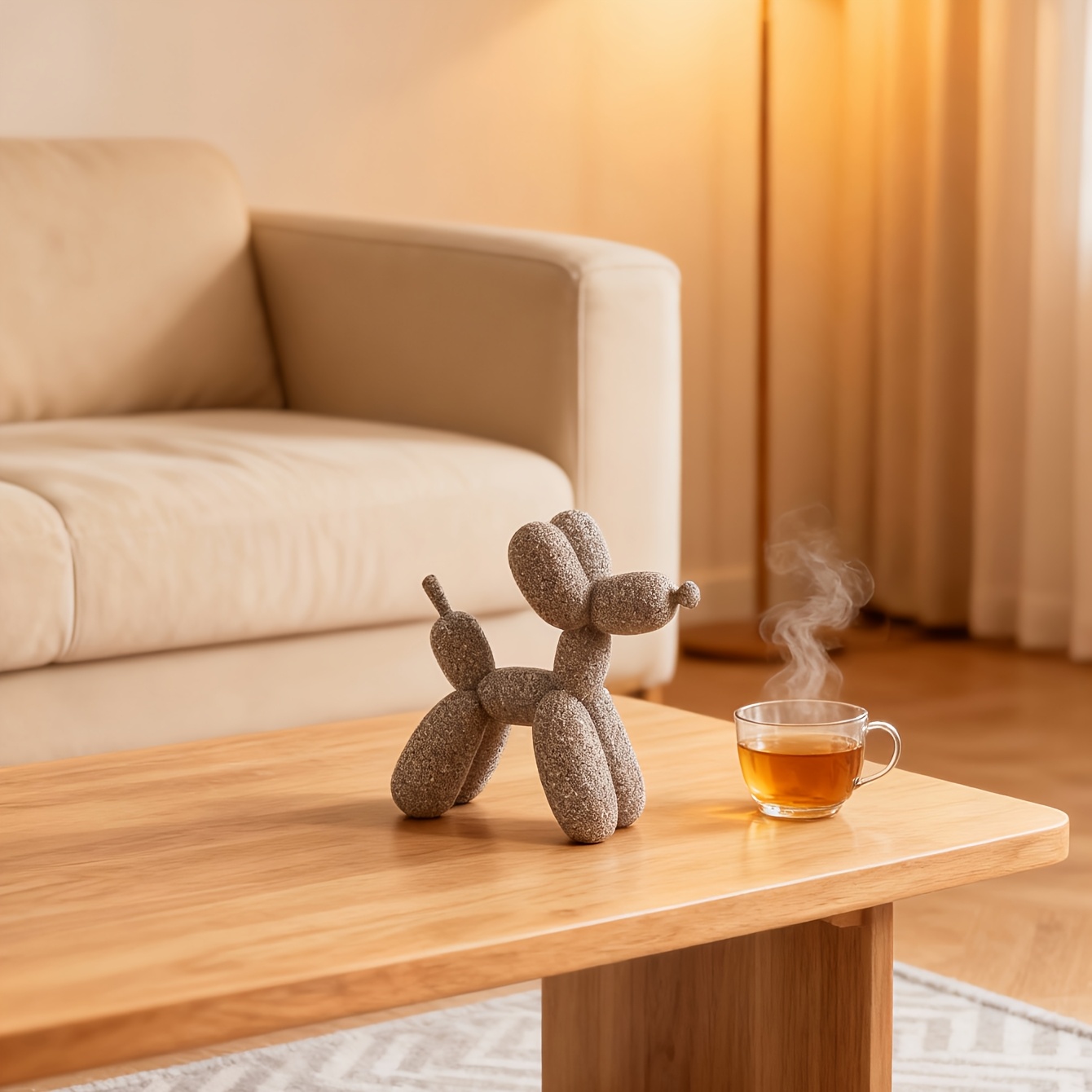 1pc Modern Minimalist Balloon Dog Statue - Creative Resin Cartoon Ornament, Suitable For Living Room, Tv Cabinet, And Wine Cabinet Decor, Indoor Home Decoration