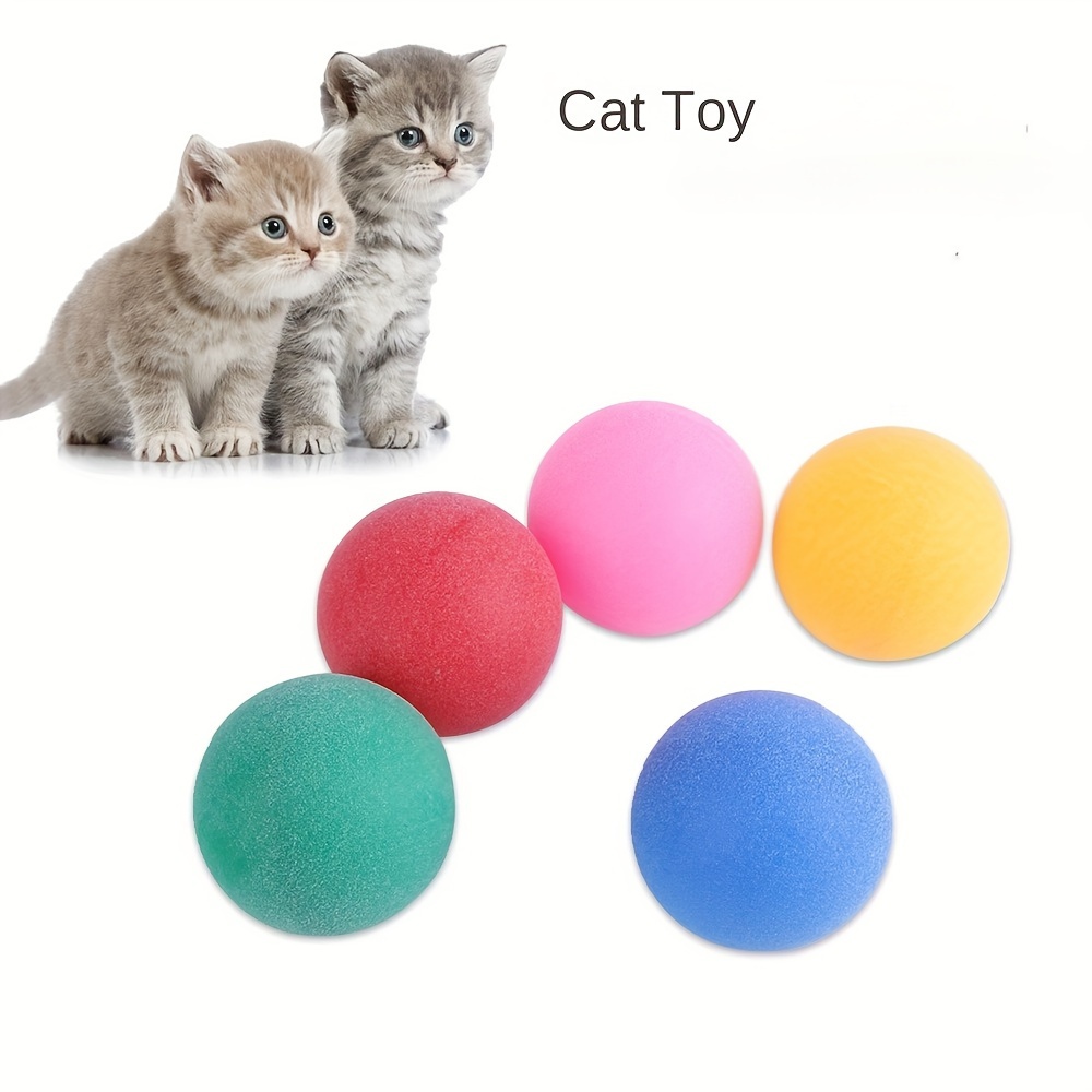 

12pcs Pet Elastic Ball, Cat Training Playing Toys For Cat Interactive Supplies