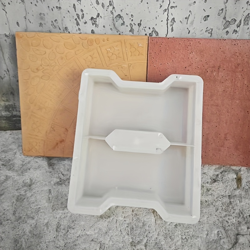 TEMU Durable Plastic Diy Brick Mold For Garden – Reusable Concrete Maker For Outdoor Decor, Easy-to-use Creation Tool For Colorful Paving Stones And