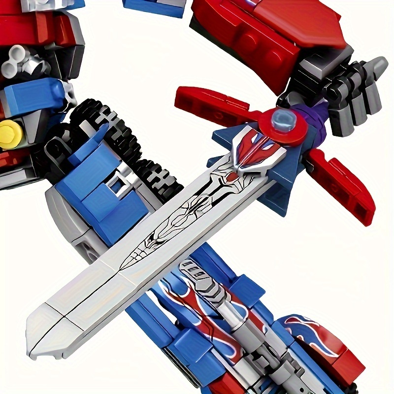 Robot Building Toy Set, 2in 1 Transforming Robot Building Kit, Construction Truck Blocks Set