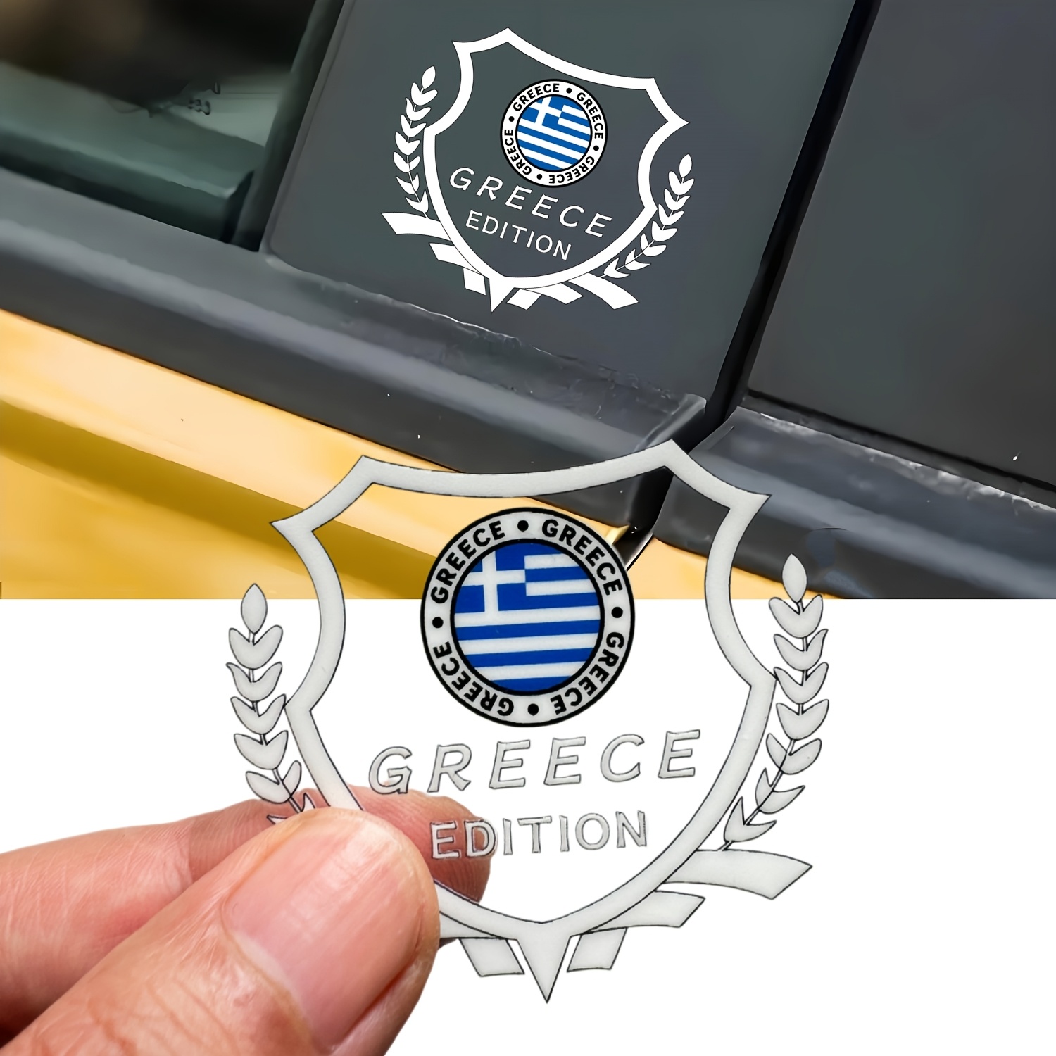 1pc Greece Edition Style Stickers Emblem Decals - Suitable For Cars, Trucks, Motorcycles, Laptops, Suitcases, Bumpers