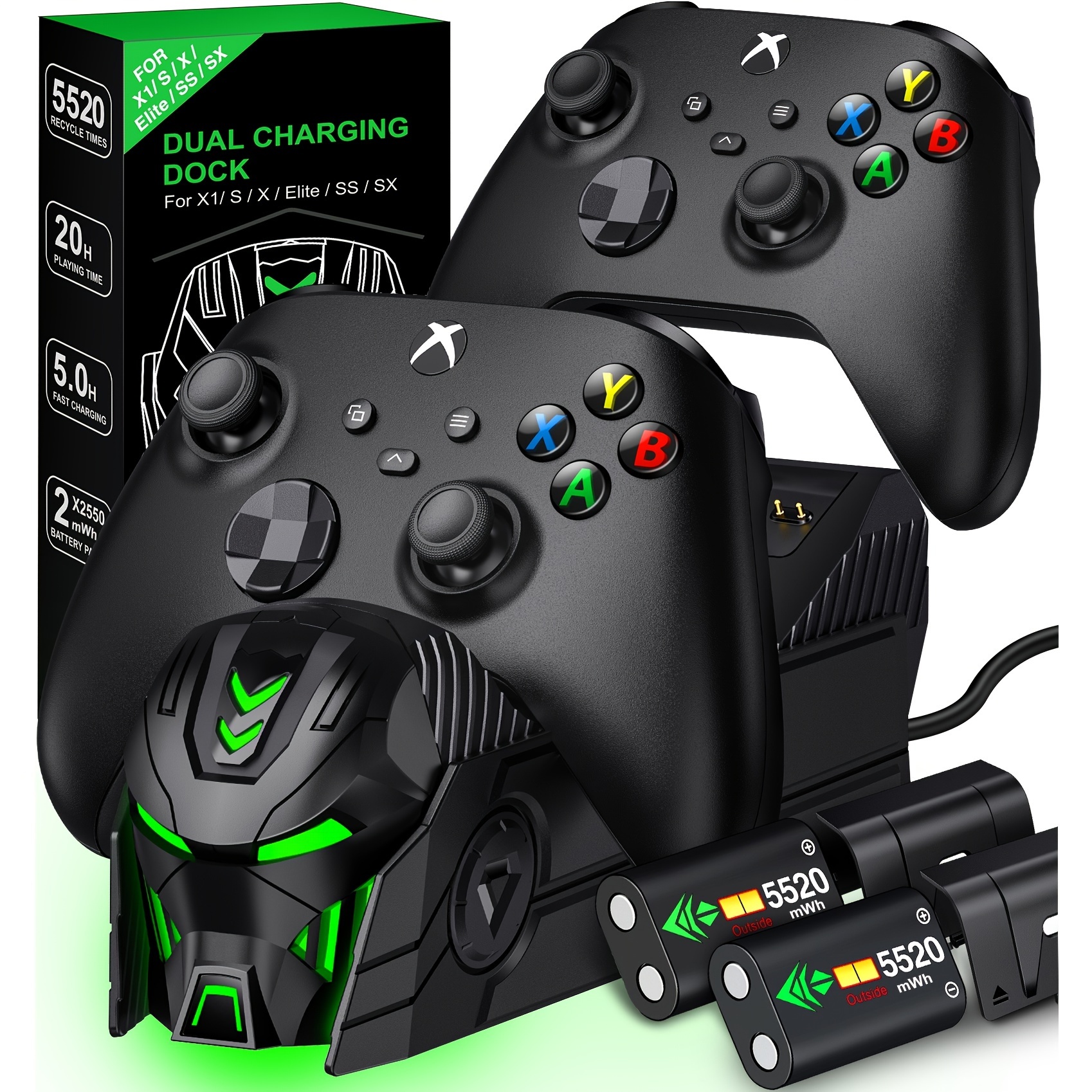 Xbox One コントローラー用充電ステーション デュアル充電ドック 2 X