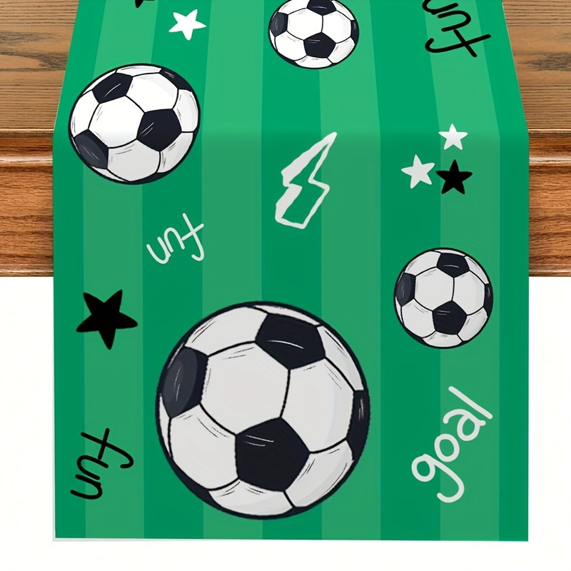 

1pc,football Table Runner,green Polyester Table Flag,football Theme Party Decoration,dining Table Decoration,baby Shower Party Decoration,birthday Party Supplies,sport Theme Party Table Decor