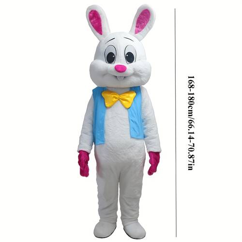 cute easter bunny mascot costume adult doll bodysuit cartoon animal rabbit prop clothes for holiday parties and store promotions suitable for halloween easter christmas and carnivals