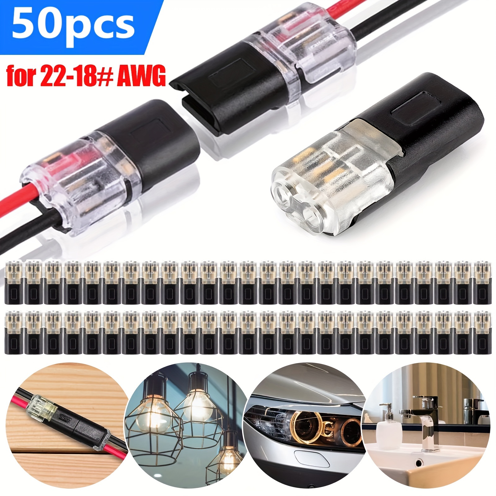 

50pcs Double- Snap Locking Low